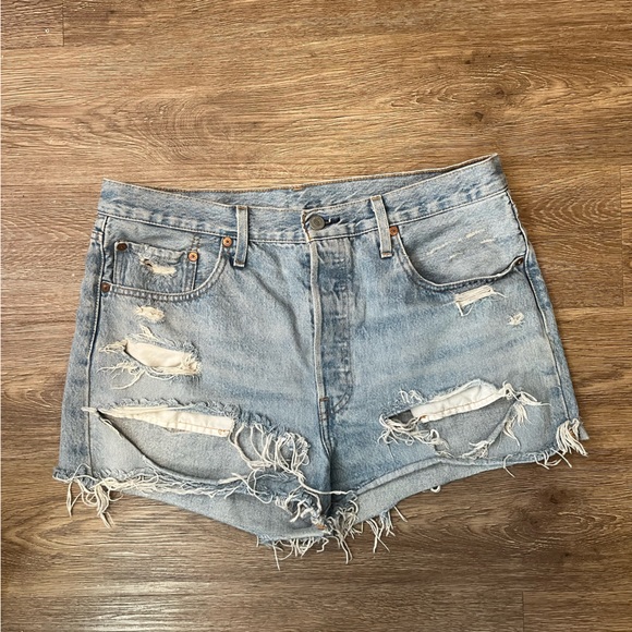 Levi's Pants - Levi’s distressed denim cutoff shorts